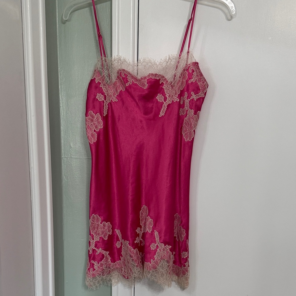 Victoria's Secret Pink Lace Detail Satin Slip/Nighty